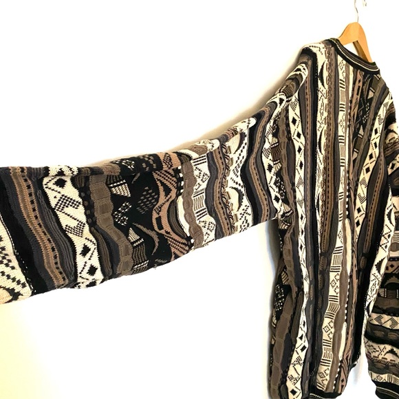 Vintage COTTON TRADERS Men’s Brown Tan Coogi Style Sweater XLXT - Picture 6 of 8